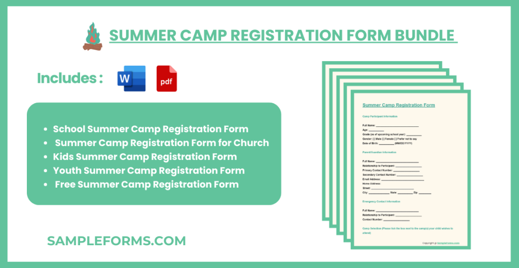 summer camp registration form bundle 1024x530