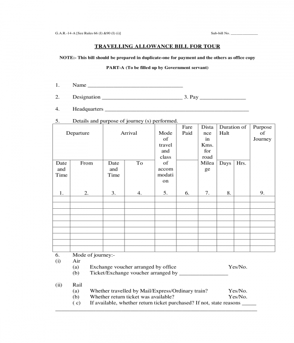 FREE 32+ Allowance Forms in PDF MS Word Excel