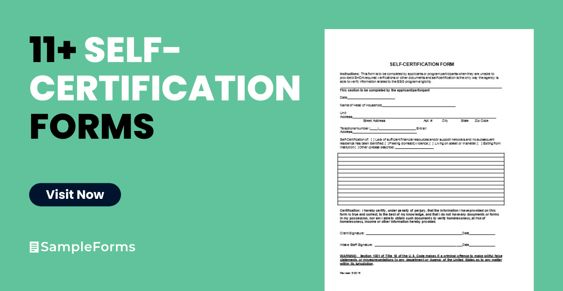 self certification form