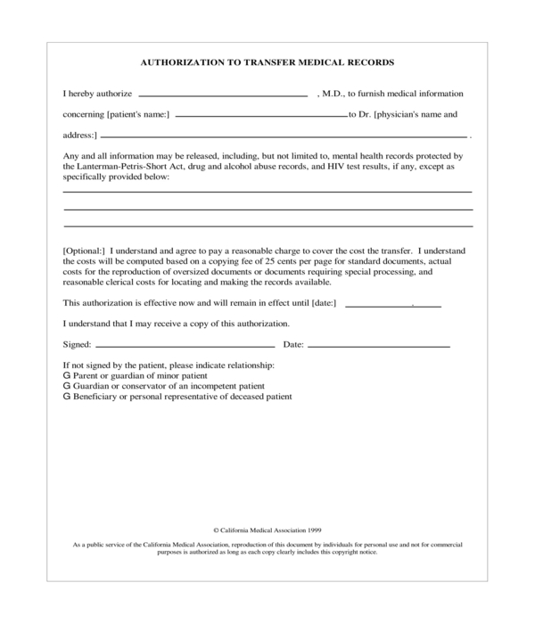 free-11-medical-records-transfer-forms-in-pdf-ms-word