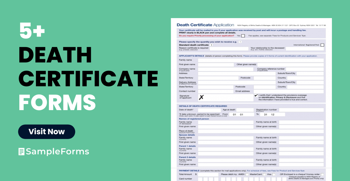 death certificates form