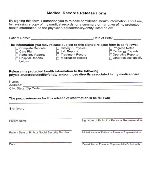 FREE 11+ Medical Records Transfer Forms in PDF MS Word