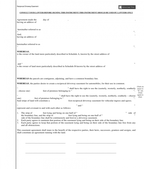 FREE 3+ Driveway Easement Agreement Forms in PDF