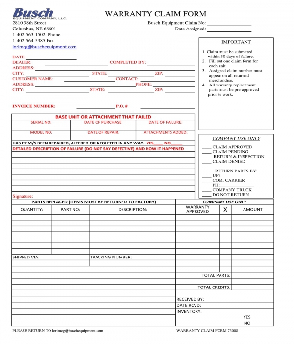 Repair Order Form Template DocTemplates