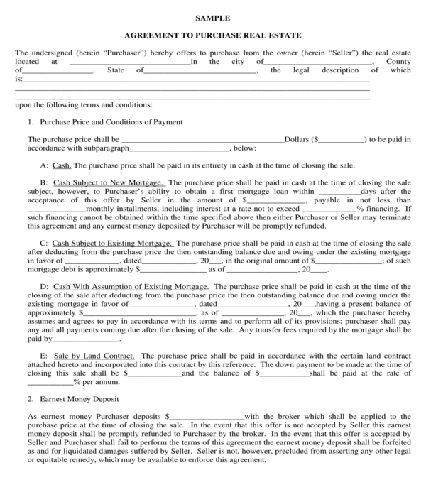 FREE 5+ Land Purchase Agreement Forms in PDF