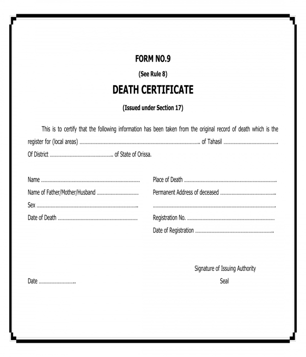 Neaten ie Tranzac ie Salvare Hospital Death Certificate Form Prost 