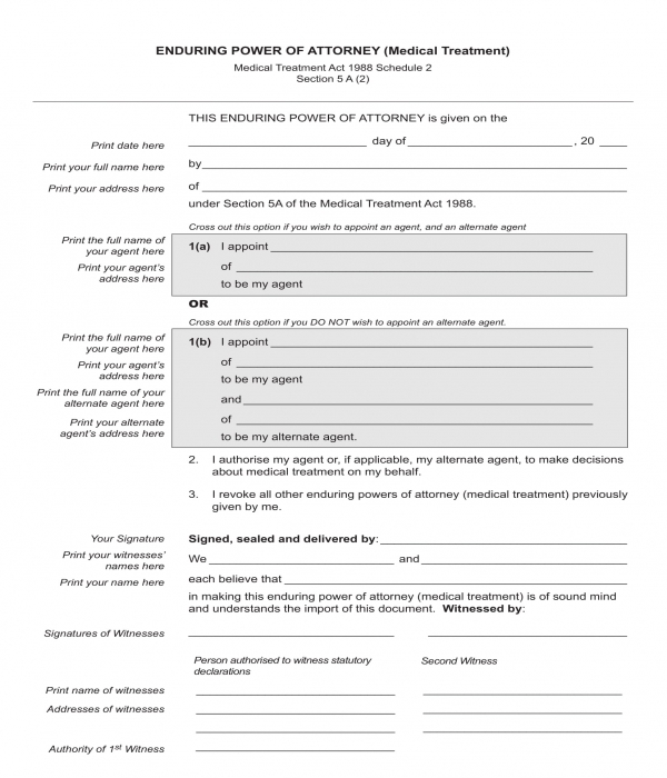 FREE 4+ Medical Power of Attorney Forms in PDF | MS Word