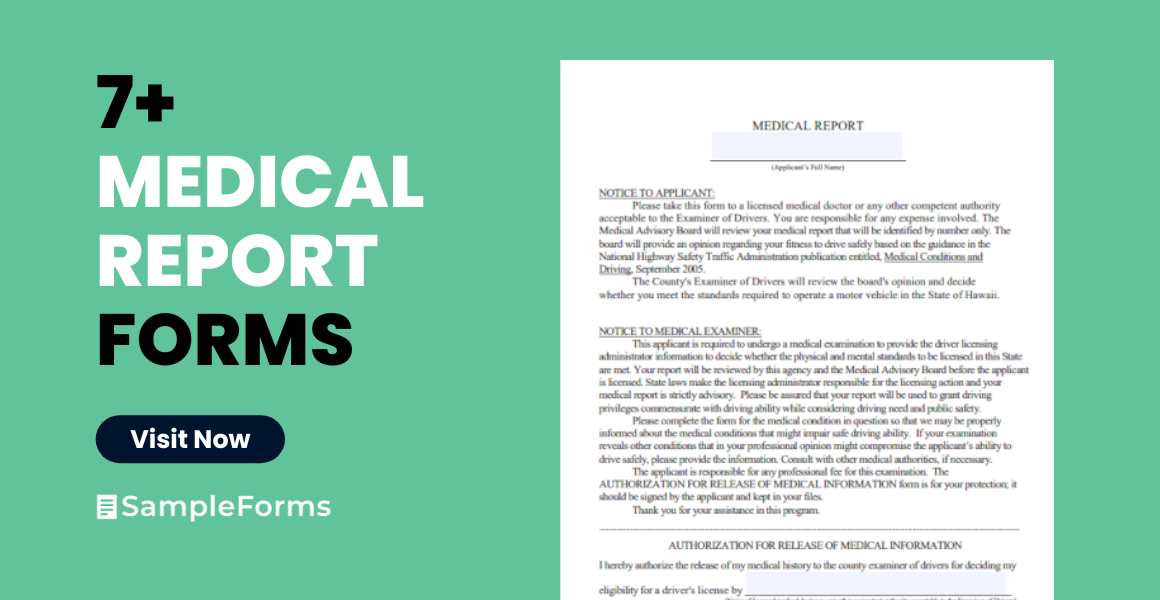 medical reports forms