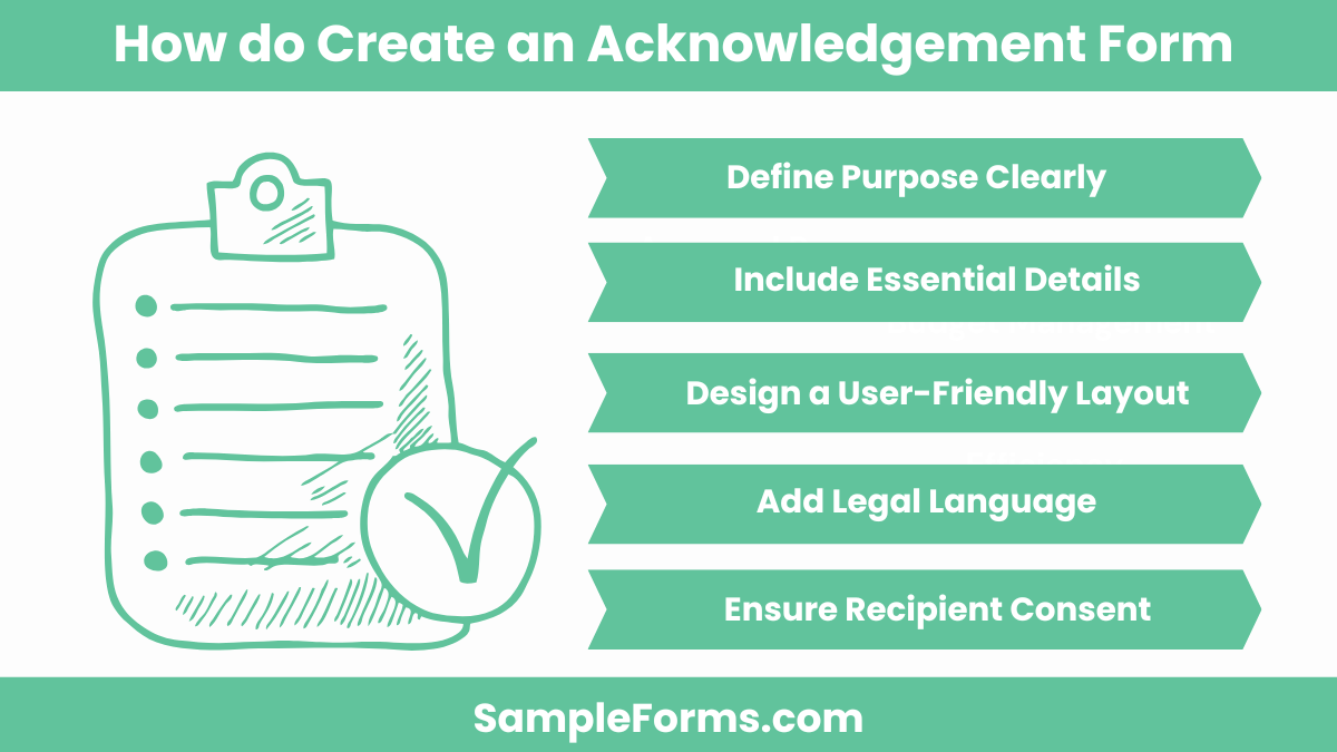 how do create an acknowledgement form