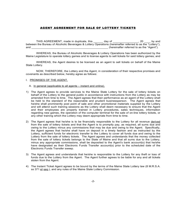 FREE 5+ Lottery Agreement Forms in PDF MS Word
