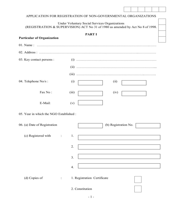 ngo registration application form