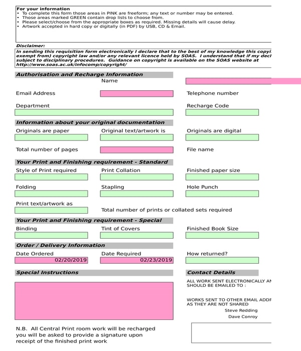print requisition form