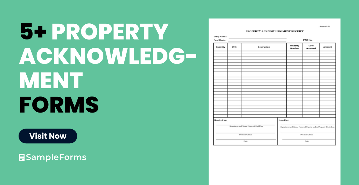 property acknowledgment form