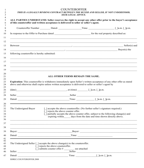 free-4-real-estate-counteroffer-forms-in-pdf