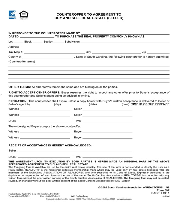 FREE 4+ Real Estate Counteroffer Forms in PDF