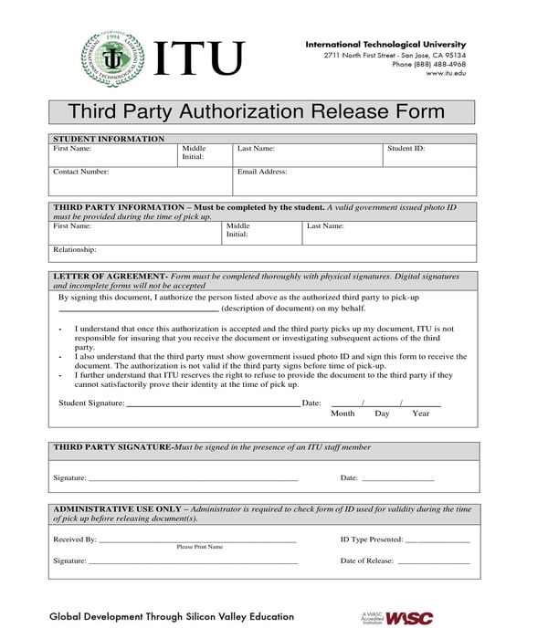 FREE 8 Third Party Authorization Forms In PDF MS Word