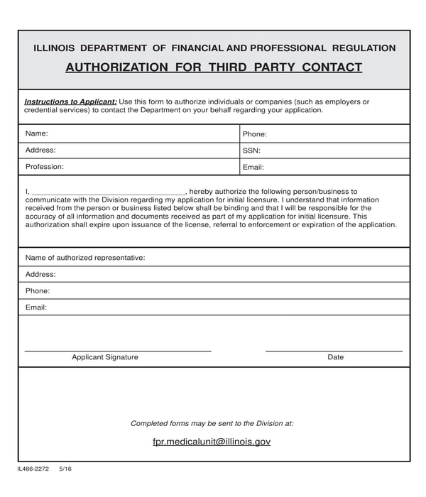 third party contact authorization form