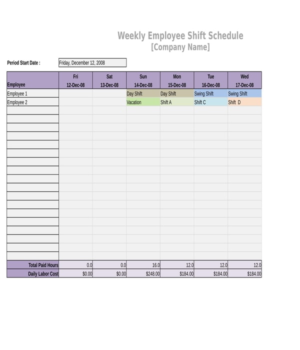 FREE 4+ Shift Change Forms in MS Word | PDF