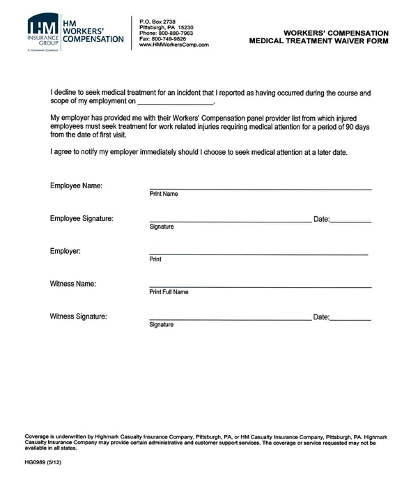 FREE 12+ Generic Medical Waiver Forms in PDF MS Word