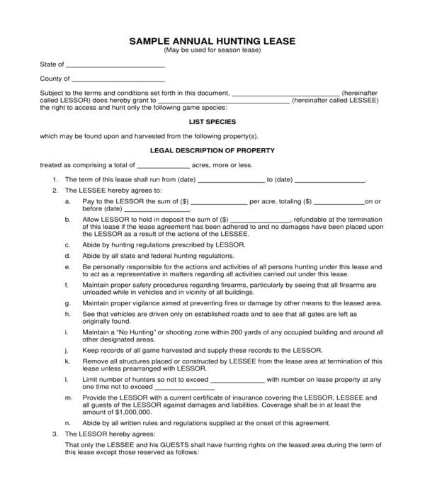 free-11-hunting-lease-agreement-forms-in-pdf-ms-word