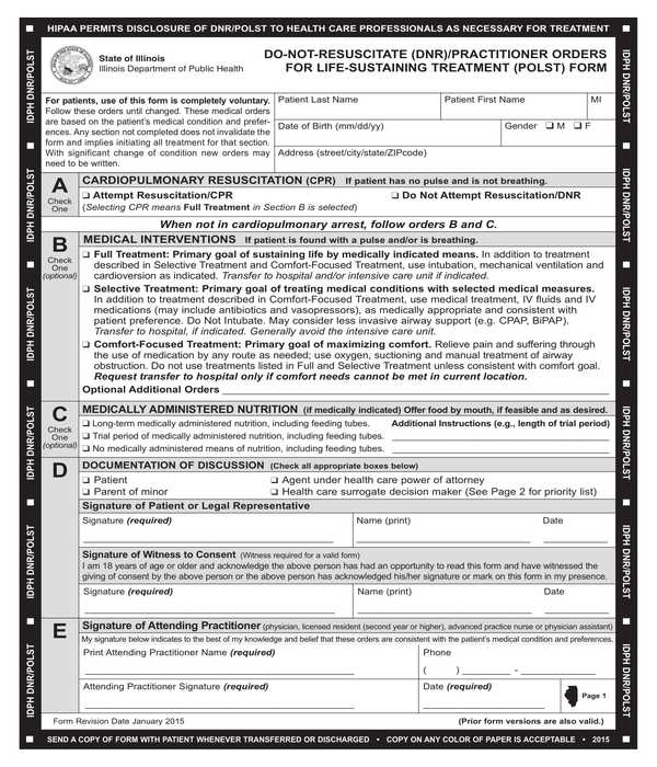 FREE 11+ DoNotResuscitate Forms in PDF MS Word