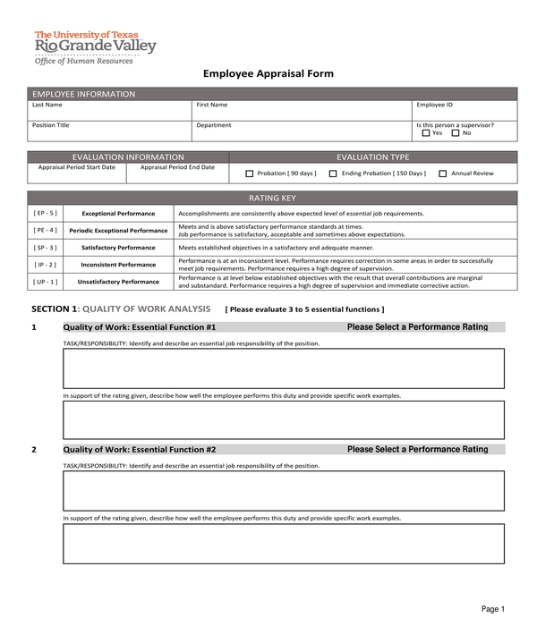 employee appraisal form in pdf