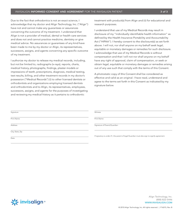 FREE 3 Invisalign Informed Consent Forms In PDF