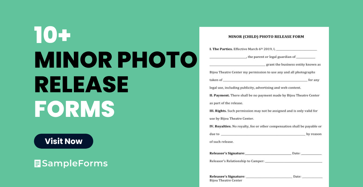 minor photo release form