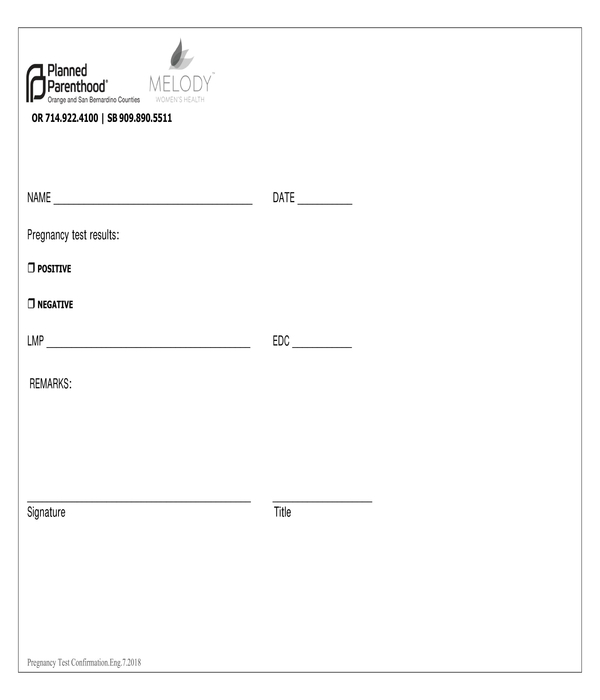 Printable Positive Pregnancy Test Form Printable Templates
