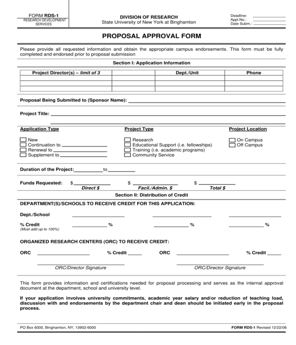 proposal approval form