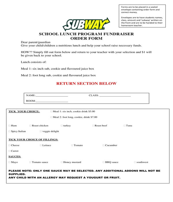 FREE 10+ Fundraiser Order Forms in PDF MS Word Excel