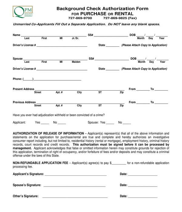 background check authorization form pdf