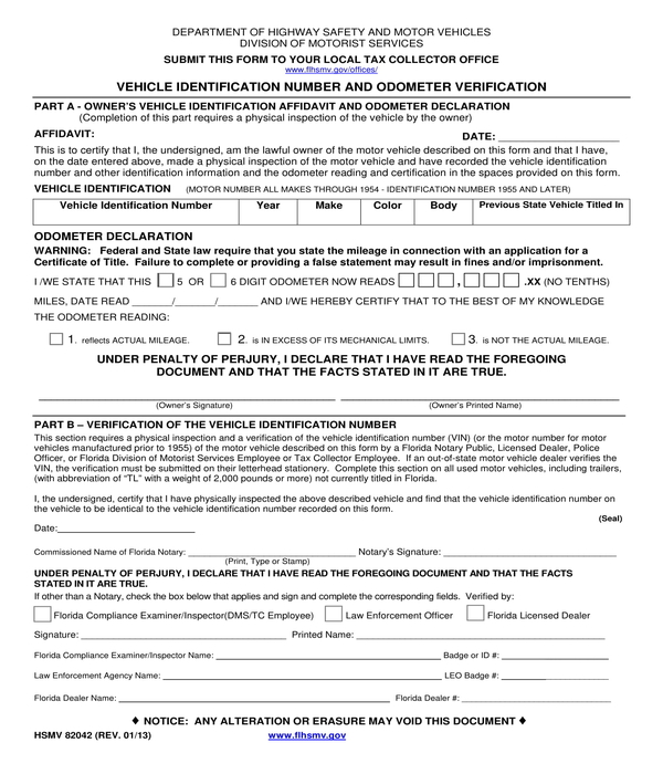 FREE 8+ VIN Verification Forms in PDF