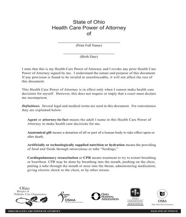 FREE 6+ Health Care Power of Attorney Forms in PDF | MS Word