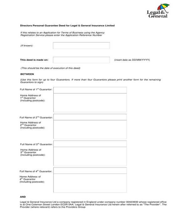 FREE 8+ Personal Guarantee Forms in PDF MS Word