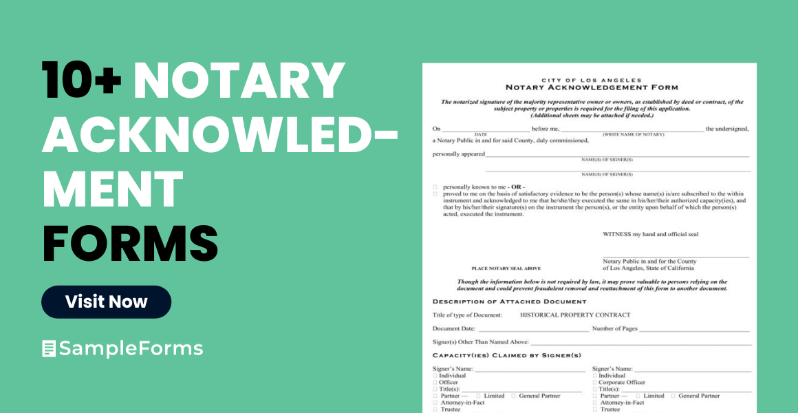 notary acknowledgment forms