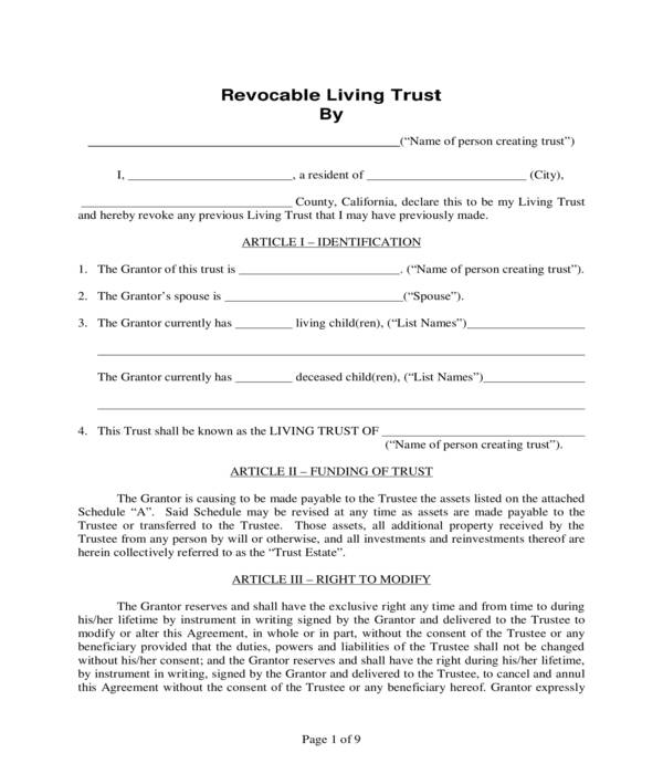 31 Change Of Trustee Letter Sample Sample Letter   Revocable Living Trusts Form Sample 