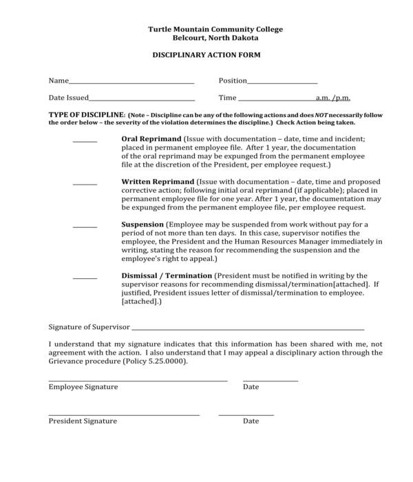 free-10-employee-disciplinary-action-forms-in-pdf-ms-word