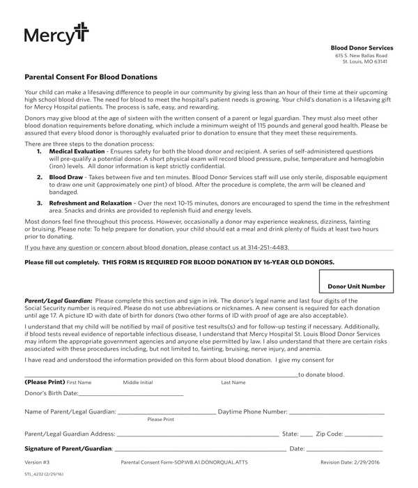 FREE 15+ Parental Consent Forms in PDF MS Word