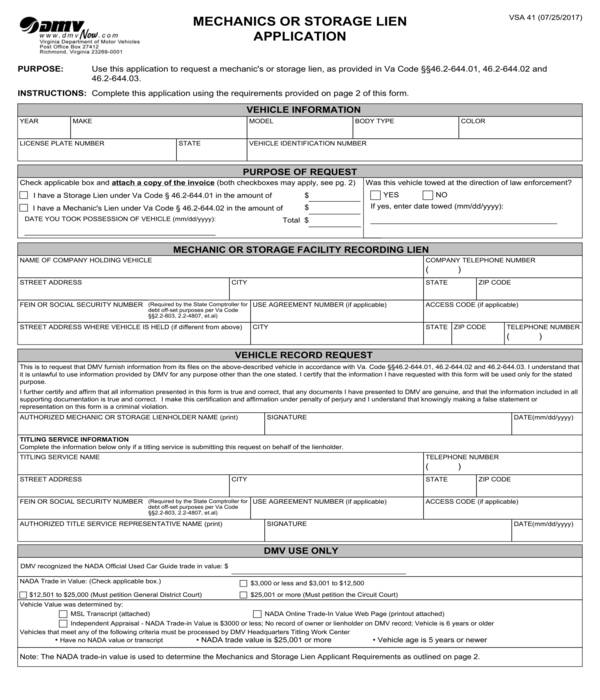 FREE 11+ Mechanic's Lien Forms in PDF | MS Word | Excel