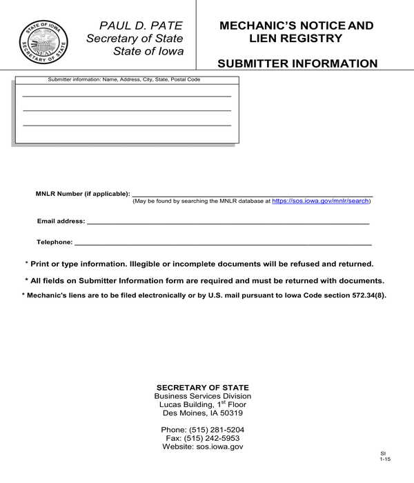 FREE 11+ Mechanic's Lien Forms in PDF | MS Word | Excel