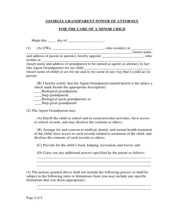 Free Hawaii Power of Attorney for a Minor Child Form - PDF