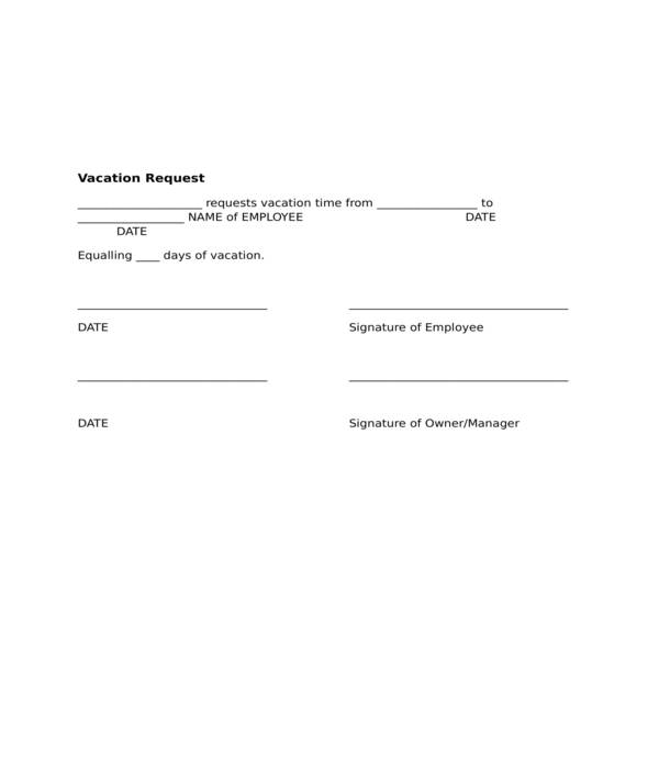 vacation request form in doc