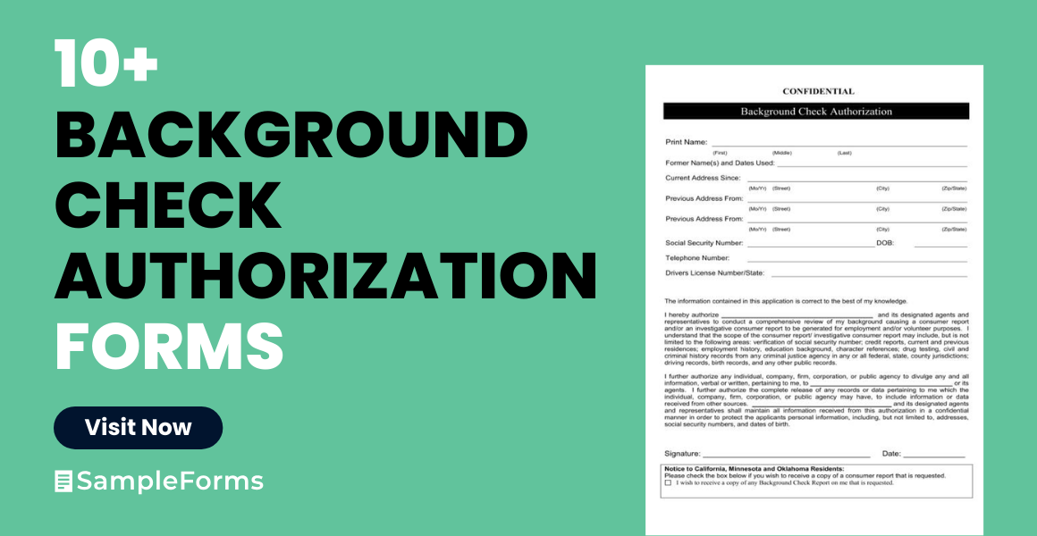 background check authorization forms