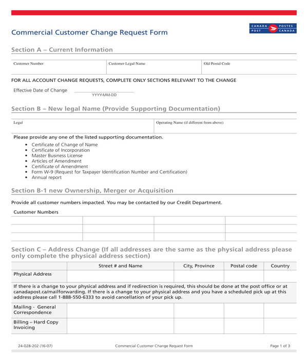 FREE 13+ Customer Request Forms in PDF | MS Word | Excel