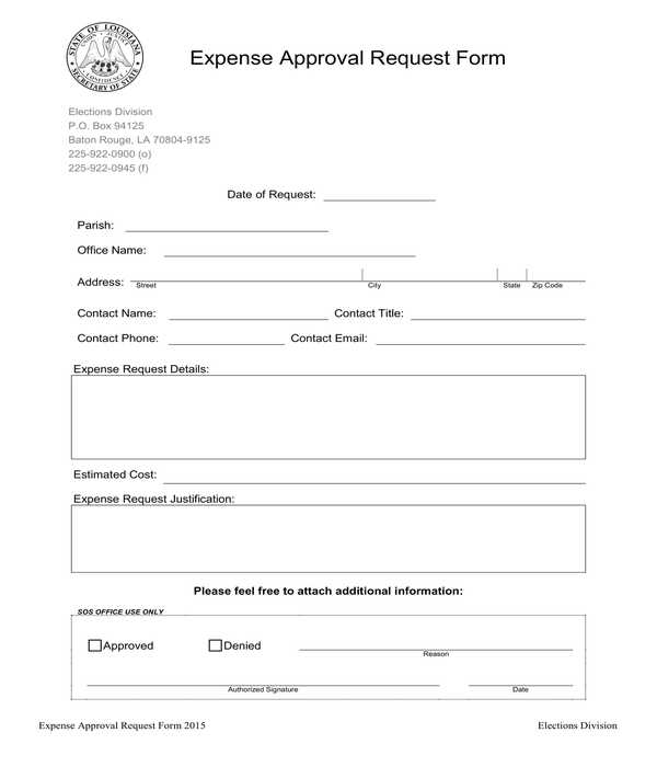 Free 10 Expense Request Forms In Pdf Ms Word Excel 6867