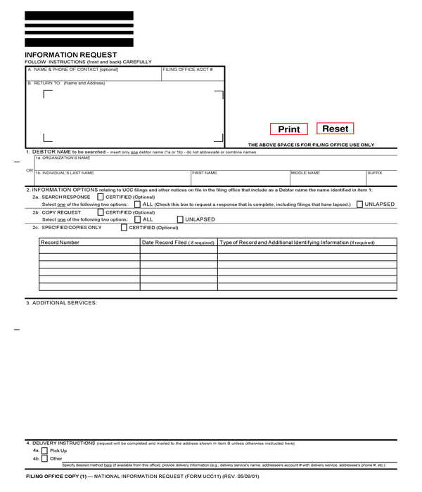 information request form sample