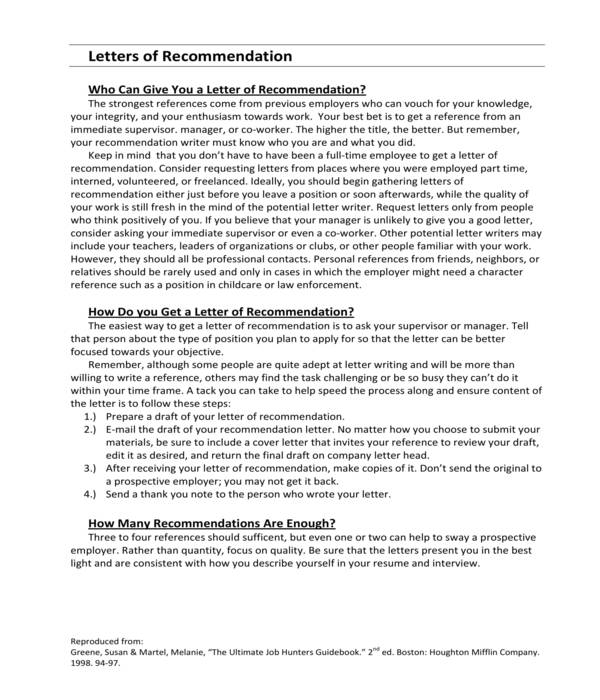 military letter of recommendation faqs form