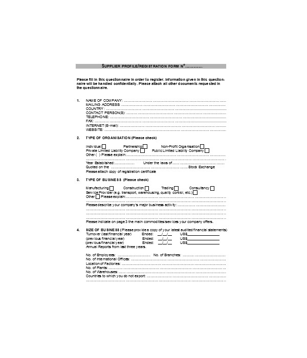 supplier business registration form