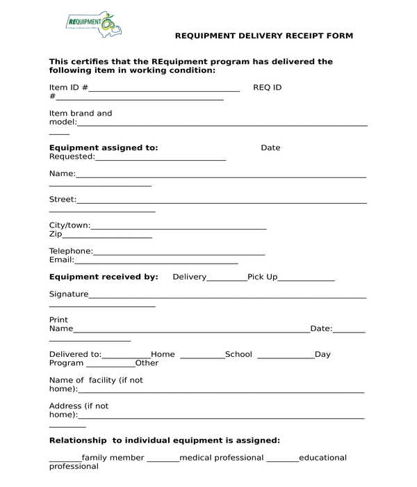 FREE 7+ Delivery Receipt Forms in PDF MS Word